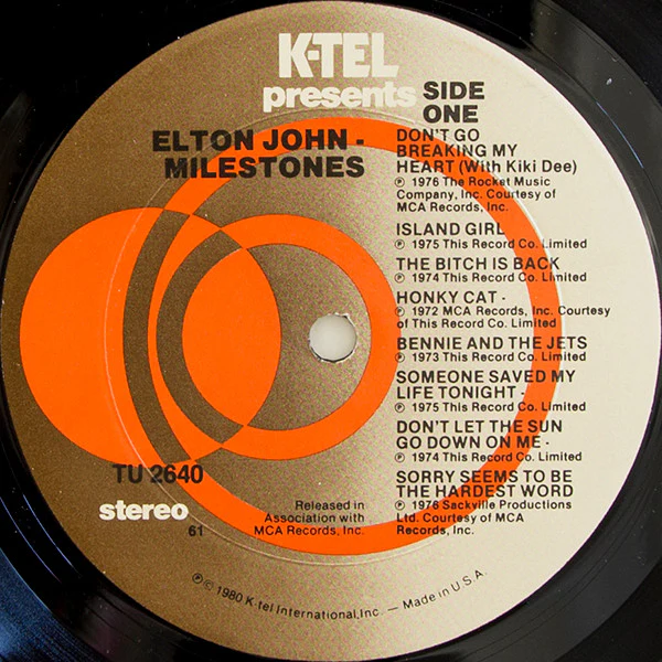 Elton John - Milestones (LP, Comp, 61 ) (Near Mint (NM or M-)) - Image 3
