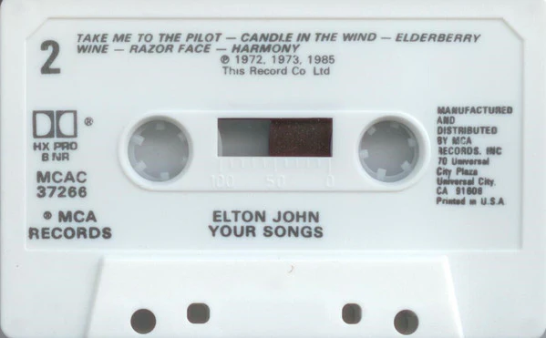 Elton John - Your Songs (Cass, Album, Comp, Dol) (Near Mint (NM or M-)) - Image 4