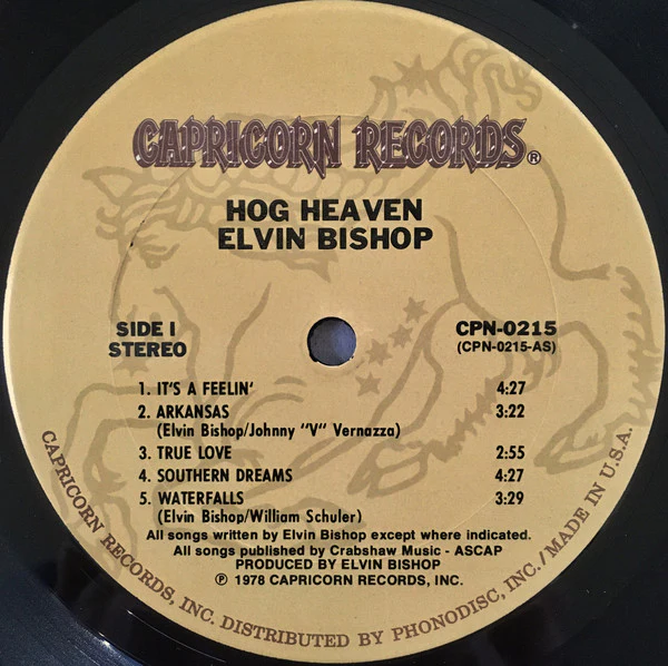Elvin Bishop - Hog Heaven (LP, Album, Ter) (Very Good Plus (VG+)) - Image 3