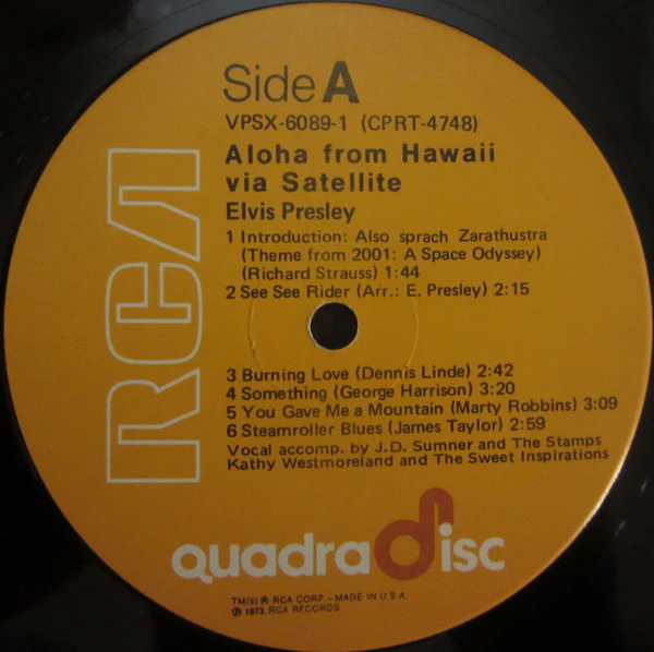 Elvis Presley - Aloha From Hawaii Via Satellite (2xLP, Album, Quad, RP, Ind) (Very Good Plus (VG+)) - Image 5