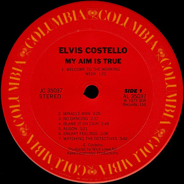 Elvis Costello - My Aim Is True (LP, Album, RP, Pit) (Near Mint (NM or M-)) - Image 3