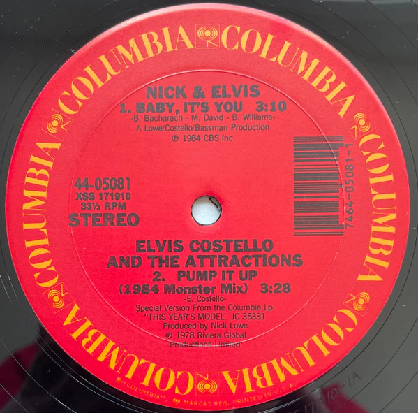 Elvis Costello & The Attractions - The Only Flame In Town (12", Single, Pit) (Near Mint (NM or M-)) - Image 4