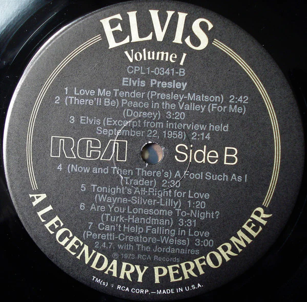 Elvis Presley - A Legendary Performer - Volume 1 (LP, Comp) (Very Good Plus (VG+)) - Image 4