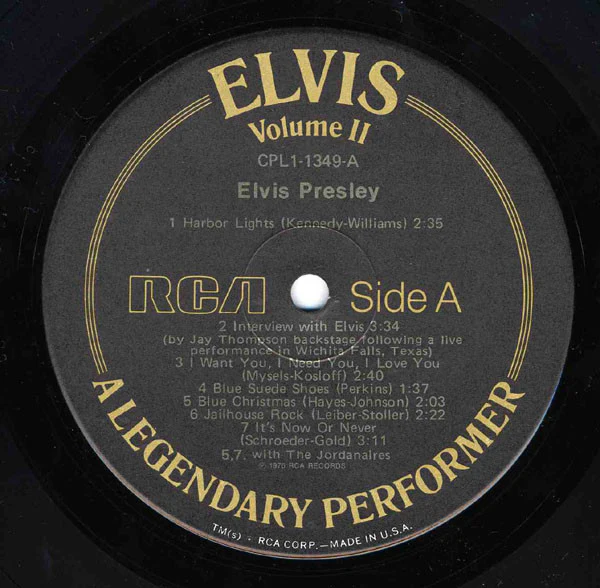 Elvis Presley - A Legendary Performer - Volume 2 (LP, Comp, Ind) (Near Mint (NM or M-)) - Image 3