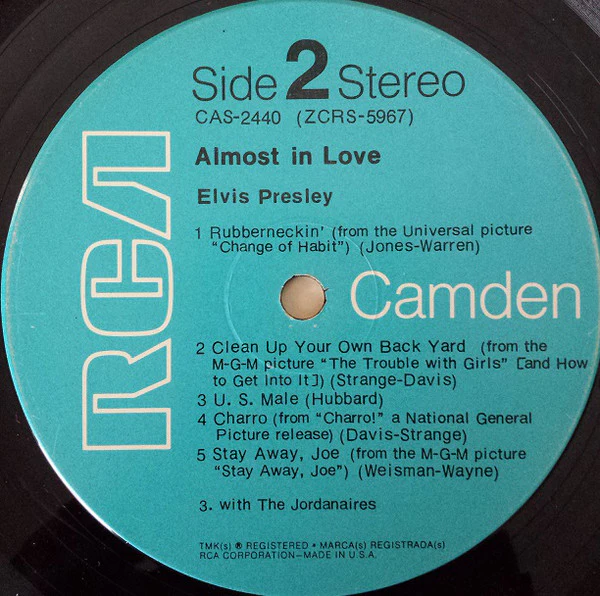 Elvis Presley - Almost In Love (LP, Comp, Roc) (Very Good (VG)) - Image 4