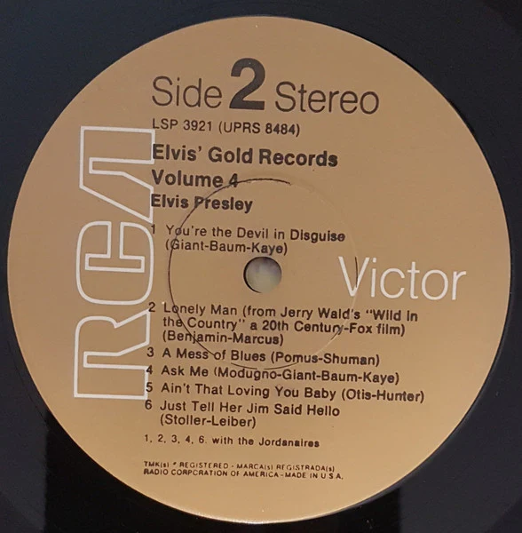 Elvis Presley - Elvis' Gold Records - Volume 4 (LP, Comp, RE, Tan) (Near Mint (NM or M-)) - Image 4