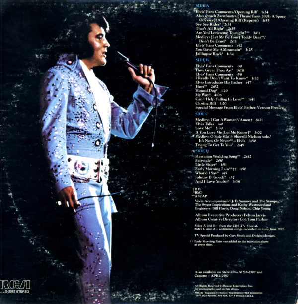 Elvis Presley - Elvis In Concert (2xLP, Album, Ind) (Very Good Plus (VG+)) - Image 4