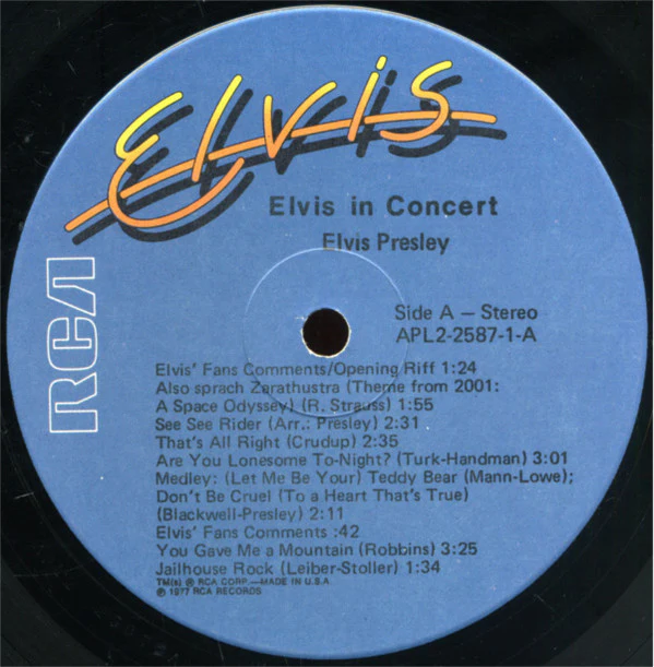 Elvis Presley - Elvis In Concert (2xLP, Album, Ind) (Very Good Plus (VG+)) - Image 5