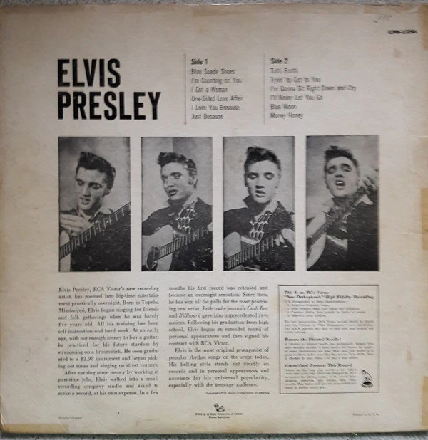 Elvis Presley - Elvis Presley (LP, Album, Mono, Ind) (Very Good Plus (VG+)) - Image 2