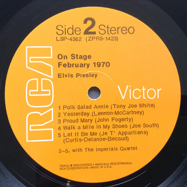 Elvis Presley - On Stage - February, 1970 (LP, Album, Roc) (Good Plus (G+)) - Image 4