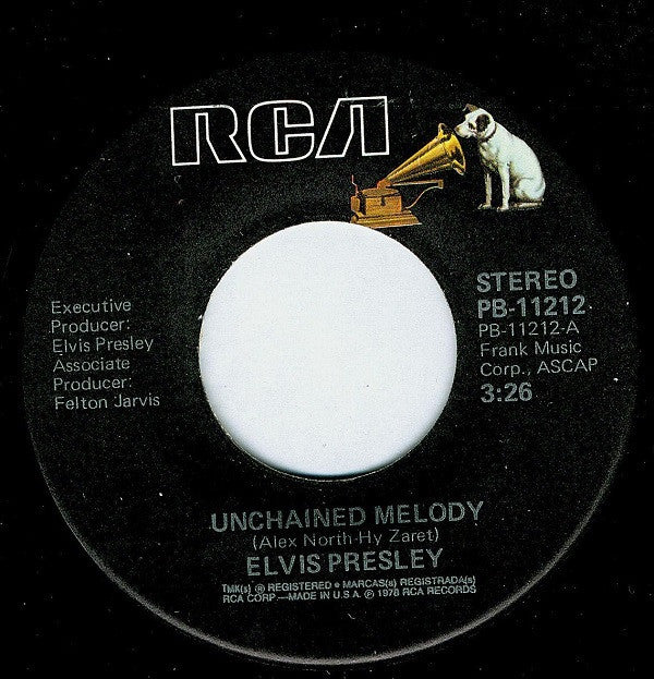 Elvis Presley - Unchained Melody (7", Single, Mono) (Very Good Plus (VG+)) - Image 3