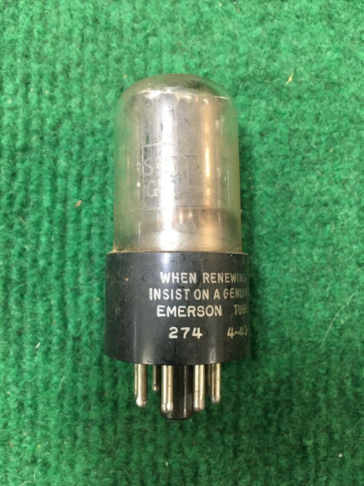 Emerson 6SN7GT Vacuum Tube * Tested 99%/104% - Image 3