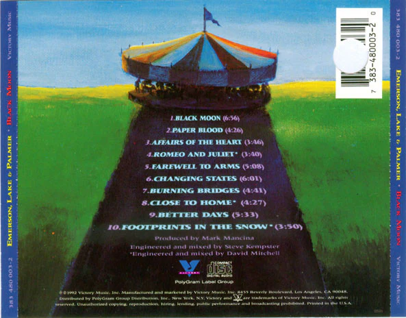 Emerson, Lake & Palmer - Black Moon (CD, Album) (Very Good Plus (VG+)) - Image 2