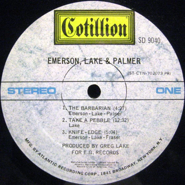 Emerson, Lake & Palmer - Emerson, Lake & Palmer (LP, Album, Club, PR ) (Very Good (VG)) - Image 3