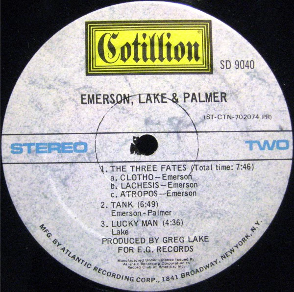 Emerson, Lake & Palmer - Emerson, Lake & Palmer (LP, Album, Club, PR ) (Very Good (VG)) - Image 4