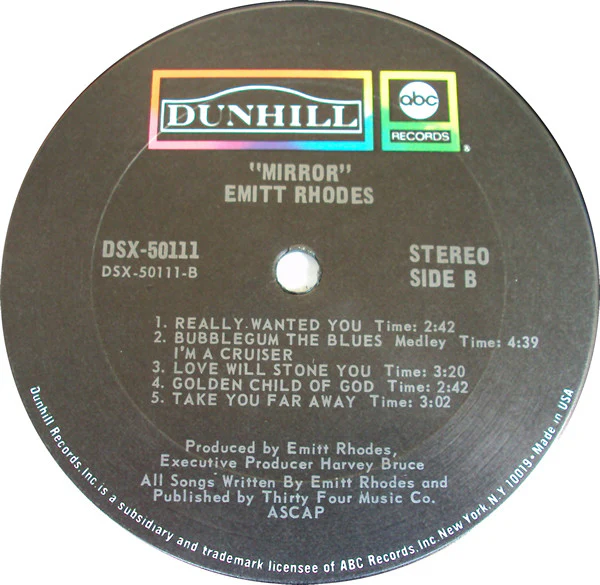 Emitt Rhodes - Mirror (LP, Album) (Very Good Plus (VG+)) - Image 4