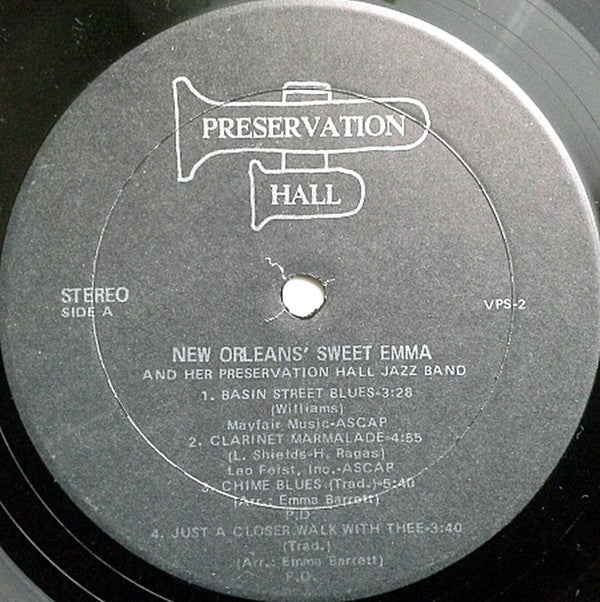 Emma Barrett And Her Preservation Hall Jazz Band - New Orleans' Sweet Emma And Her Preservation Hall Jazz Band (LP, Album, RE) (Very Good (VG)) - Image 3