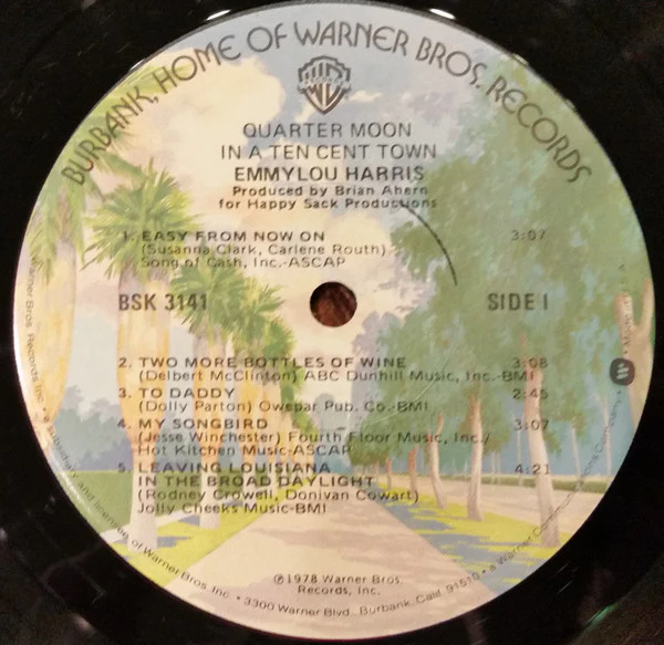 Emmylou Harris - Quarter Moon In A Ten Cent Town (LP, Album, Los) (Very Good Plus (VG+)) - Image 3