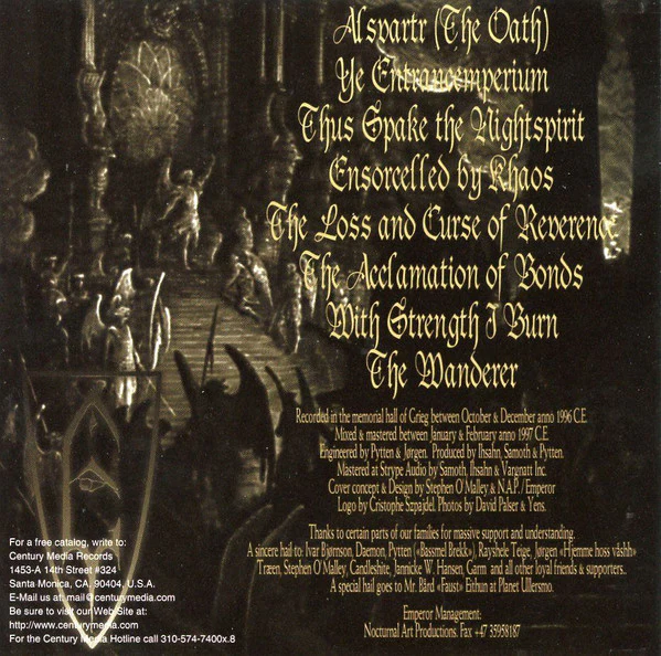 Emperor - Anthems To The Welkin At Dusk (CD, Album, Enh) (Very Good Plus (VG+)) - Image 4