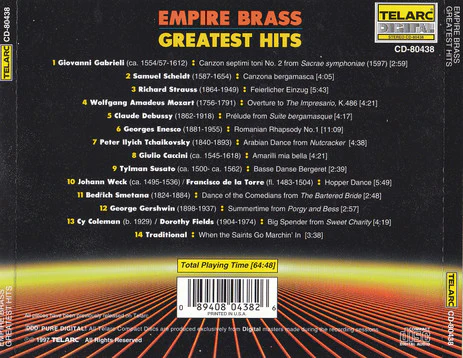 Empire Brass* - Greatest Hits (CD, Comp) (Near Mint (NM or M-)) - Image 2