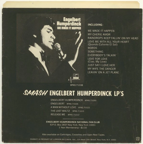 Engelbert Humperdinck - Sweetheart / Born To Be Wanted (7") (Very Good (VG)) - Image 2