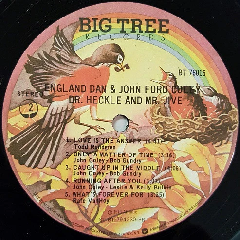 England Dan & John Ford Coley - Dr. Heckle And Mr. Jive (LP, Album, PR ) (Near Mint (NM or M-)) - Image 4