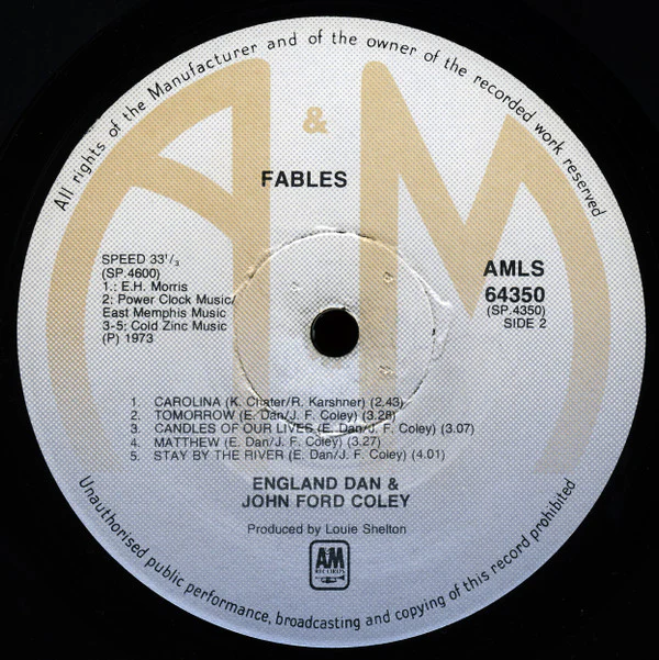England Dan & John Ford Coley - Fables (LP, Album) (Very Good Plus (VG+)) - Image 4