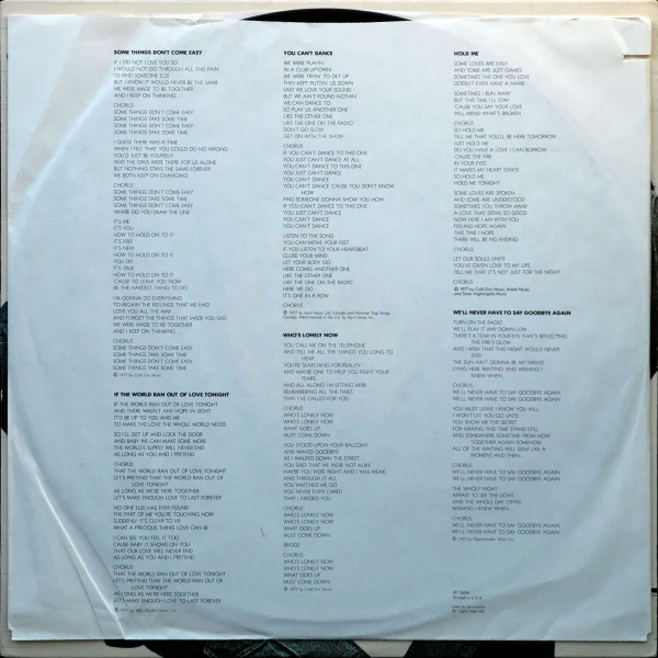 England Dan & John Ford Coley - Some Things Don't Come Easy (LP, Album, RI ) (Very Good Plus (VG+)) - Image 5