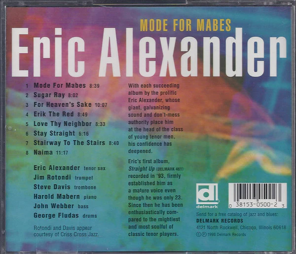 Eric Alexander With Harold Mabern - Mode For Mabes (CD, Album) (Near Mint (NM or M-)) - Image 4
