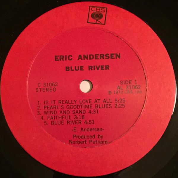 Eric Andersen - Blue River (LP, Album) (Very Good Plus (VG+)) - Image 3