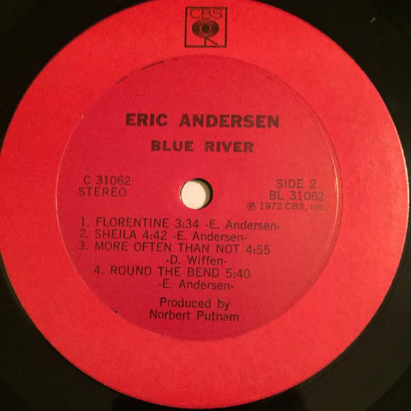 Eric Andersen - Blue River (LP, Album) (Very Good Plus (VG+)) - Image 4