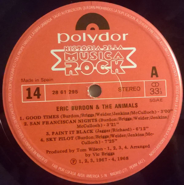 Eric Burdon - Eric Burdon (LP, Comp) (Very Good Plus (VG+)) - Image 4