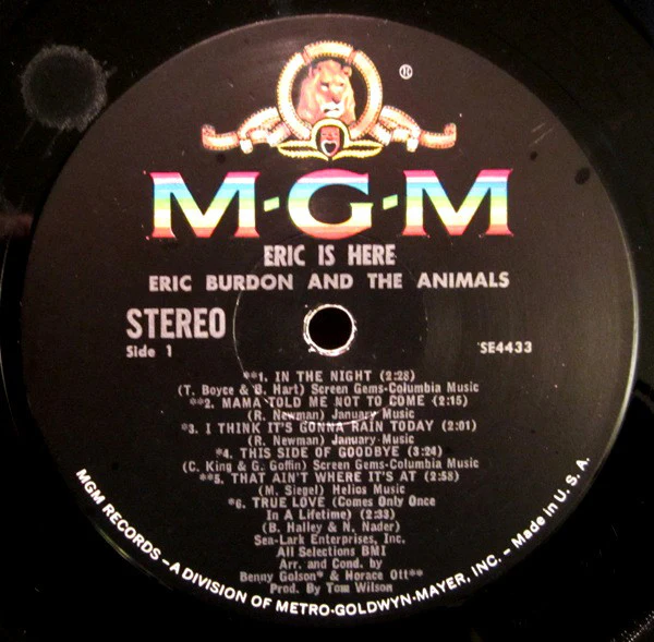 Eric Burdon & The Animals - Eric Is Here (LP, Album, MGM) (Very Good Plus (VG+)) - Image 3