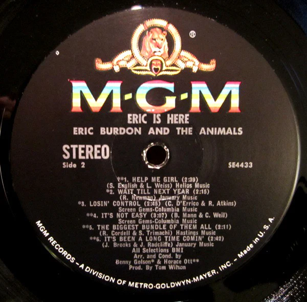 Eric Burdon & The Animals - Eric Is Here (LP, Album, MGM) (Very Good Plus (VG+)) - Image 4