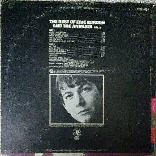 Eric Burdon & The Animals - The Best Of Eric Burdon And The Animals Vol. II (LP, Comp) (Good Plus (G+)) - Image 2