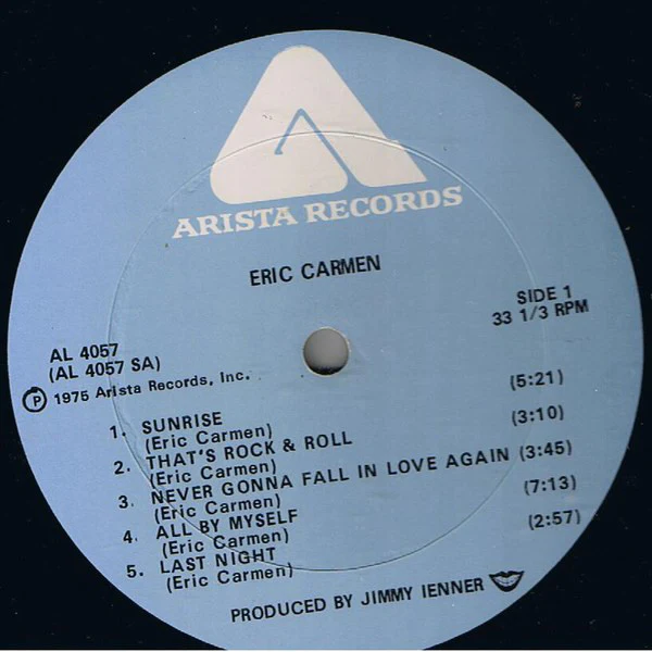 Eric Carmen - Eric Carmen (LP, Album, Aud) (Very Good (VG)) - Image 3