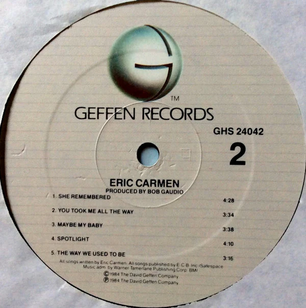 Eric Carmen - Eric Carmen (LP, Album, SRC) (Very Good Plus (VG+)) - Image 4