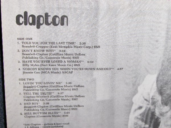Eric Clapton - Clapton (LP, Comp, All) (Good Plus (G+)) - Image 4