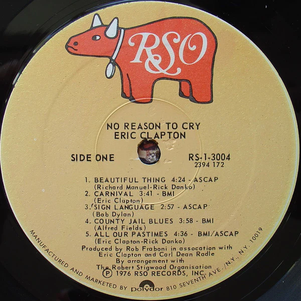 Eric Clapton - No Reason To Cry (LP, Album, PRC) (Very Good Plus (VG+)) - Image 3