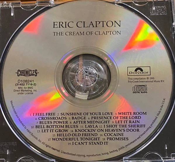 Eric Clapton - The Cream Of Clapton (CD, Comp, Club) (Near Mint (NM or M-)) - Image 4