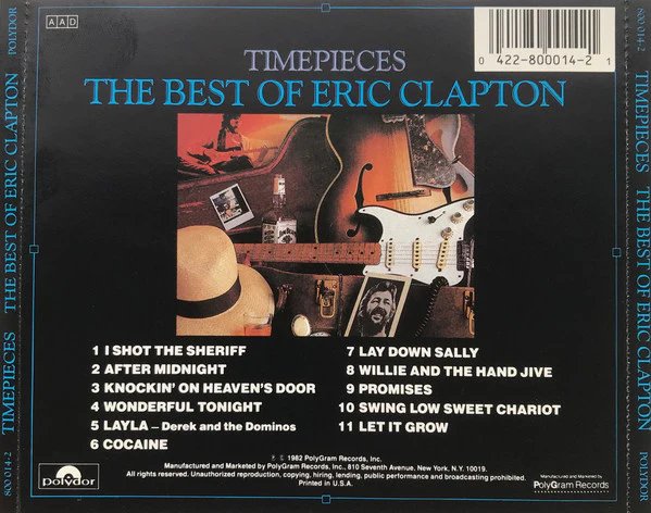 Eric Clapton - Timepieces - The Best Of Eric Clapton (CD, Comp, RE, RP) (Very Good Plus (VG+)) - Image 2