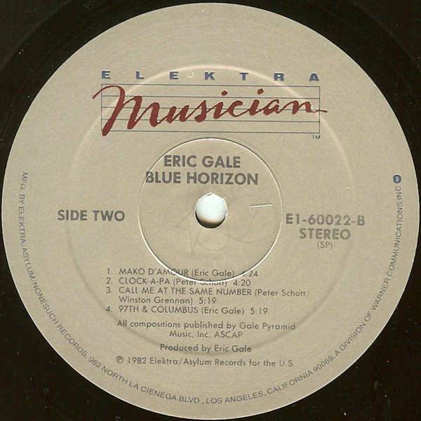 Eric Gale - Blue Horizon (LP, Album, SP) (Very Good Plus (VG+)) - Image 5