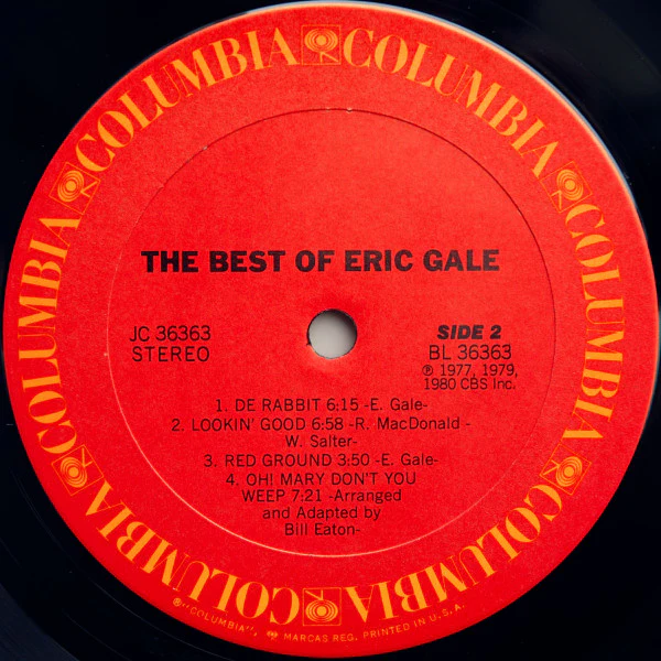 Eric Gale - The Best Of Eric Gale (LP, Comp, Ter) (Very Good (VG)) - Image 4