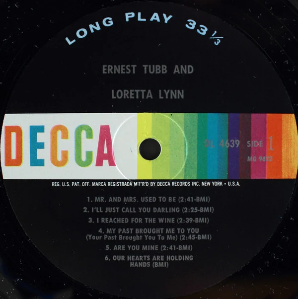 Ernest Tubb And Loretta Lynn - Mr. And Mrs. Used To Be (LP, Album, Mono, Glo) (Good Plus (G+)) - Image 3