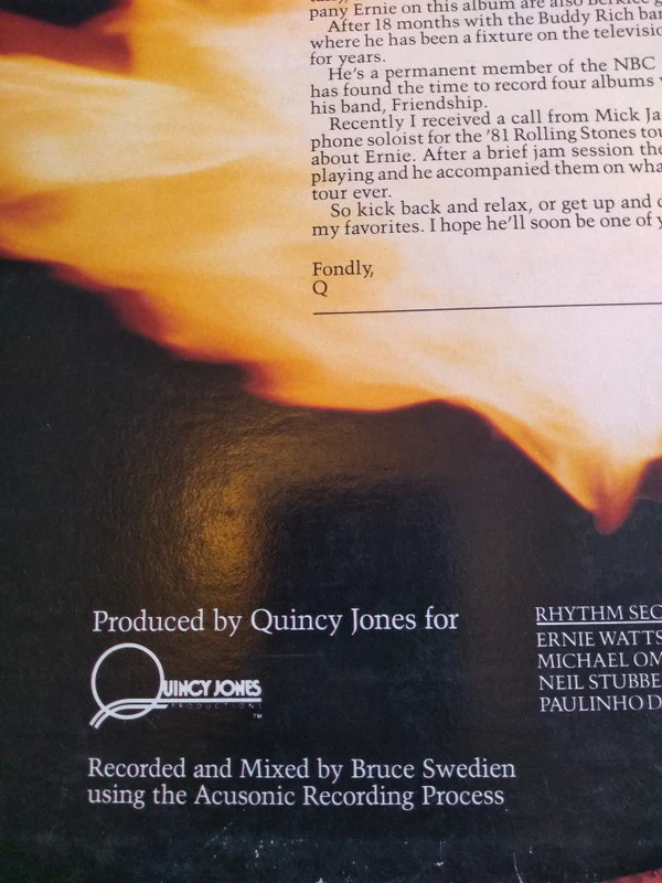 Ernie Watts - Chariots Of Fire (LP, Album, P/Mixed) (Very Good Plus (VG+)) - Image 5