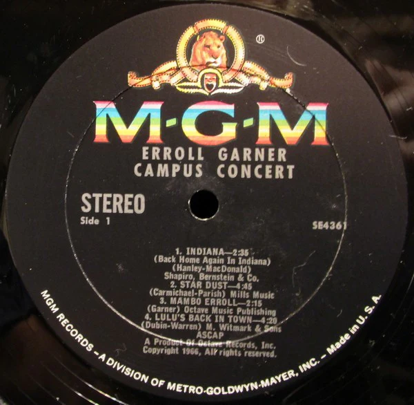 Erroll Garner - Campus Concert (LP, Album) (Very Good Plus (VG+)) - Image 4