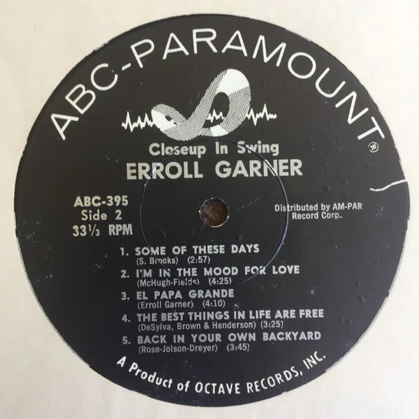 Erroll Garner - Closeup In Swing (LP, Album, Mono) (Very Good Plus (VG+)) - Image 4