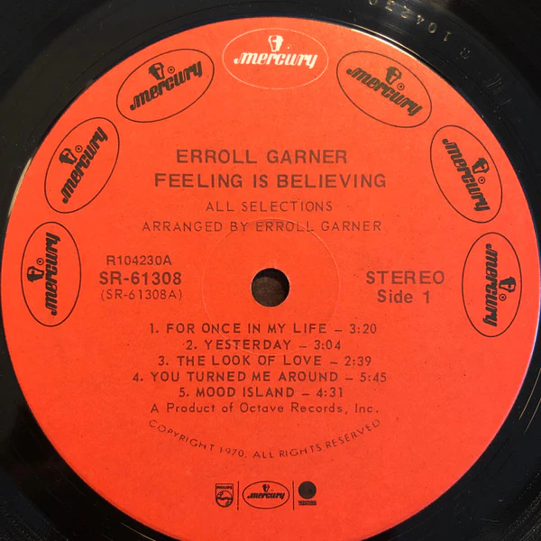 Erroll Garner - Feeling Is Believing (LP, Album) (Very Good Plus (VG+)) - Image 3