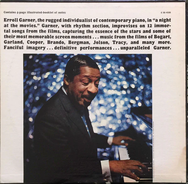 Erroll Garner - Now Playing - A Night At The Movies (LP, Mono) (Very Good Plus (VG+)) - Image 2