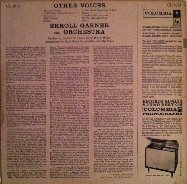 Erroll Garner - Other Voices (LP, Album, Mono, Hol) (Very Good Plus (VG+)) - Image 2